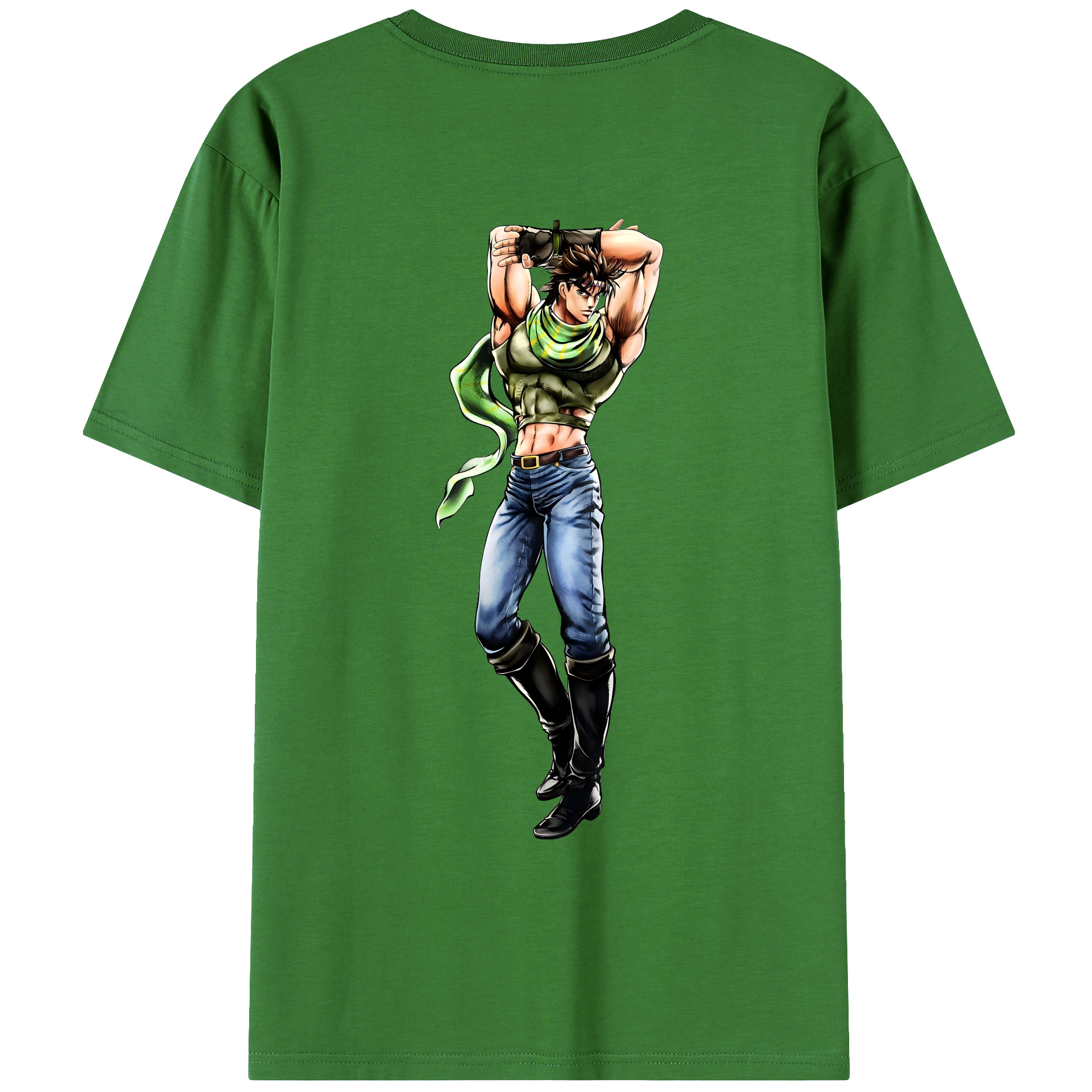 （画像用） ジョジョの奇妙な冒険 ジョセフ?ジョースター JoJo's Bizarre Adventure Joseph Joestar レディース半袖Tシャツ(バックプリント)